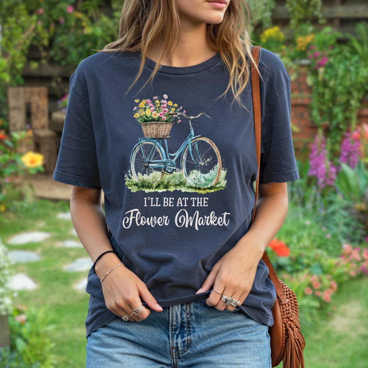 “I’ll Be At The Flower Market” T-Shirt