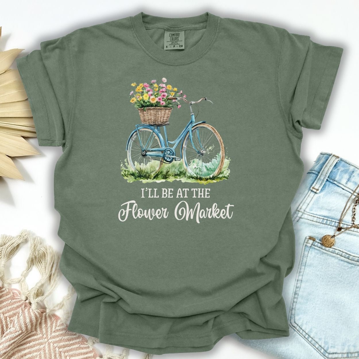 “I’ll Be At The Flower Market” T-Shirt