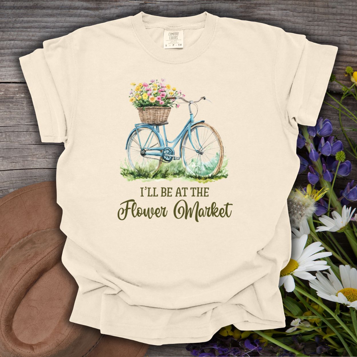 “I’ll Be At The Flower Market” T-Shirt