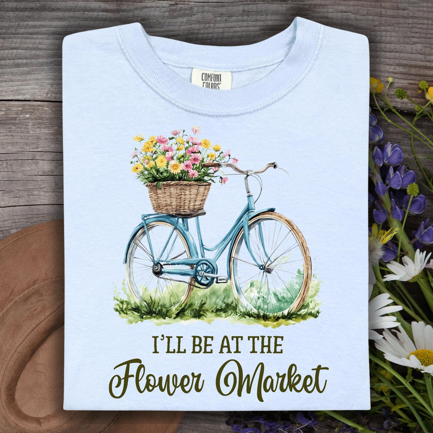 Wild Petal Threads T-Shirt S / hydrangea I'll Be at the Flower Market T-Shirt