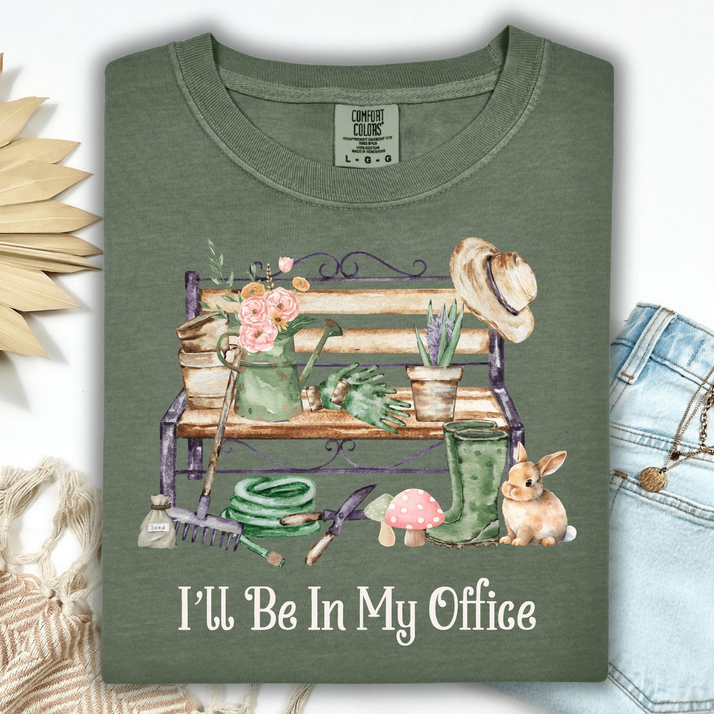 Wild Petal Threads T-Shirt S / moss I'll Be in My Office T-Shirt