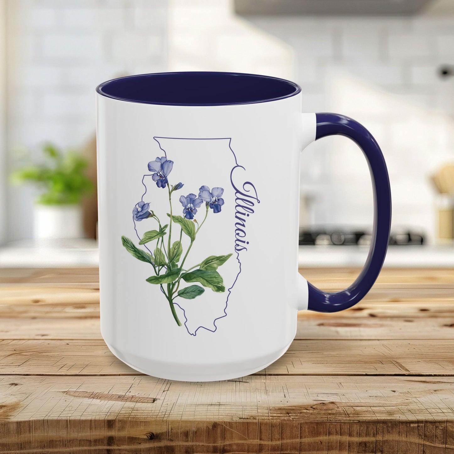 Illinois State Flower Mug - Common Blue Violet (11/15oz)