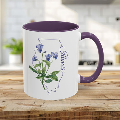 Illinois State Flower Mug - Common Blue Violet (11/15oz)