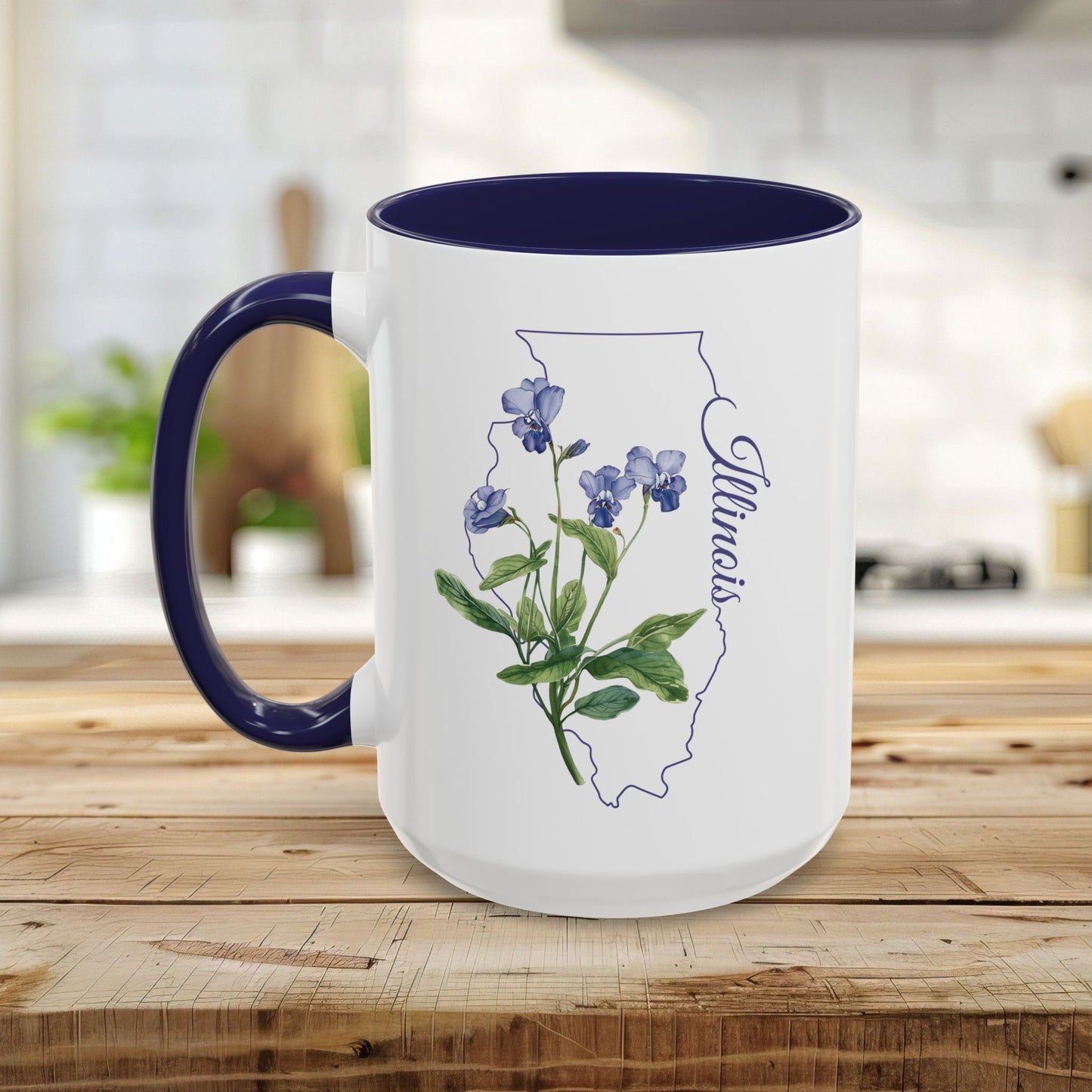 Illinois State Flower Mug - Common Blue Violet (11/15oz)
