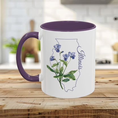 Illinois State Flower Mug - Common Blue Violet (11/15oz)