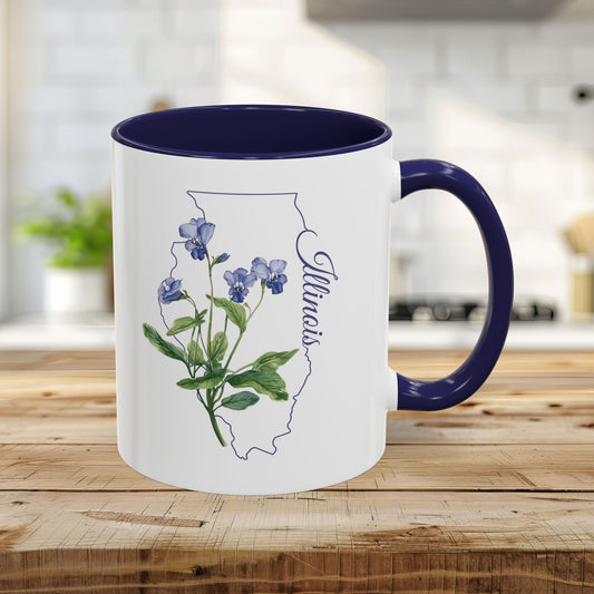 Illinois State Flower Mug - Common Blue Violet (11/15oz)