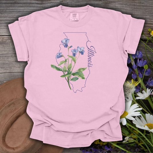 Illinois State Flower T‑Shirt — Common Blue Violet