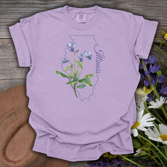 Illinois State Flower T‑Shirt — Common Blue Violet