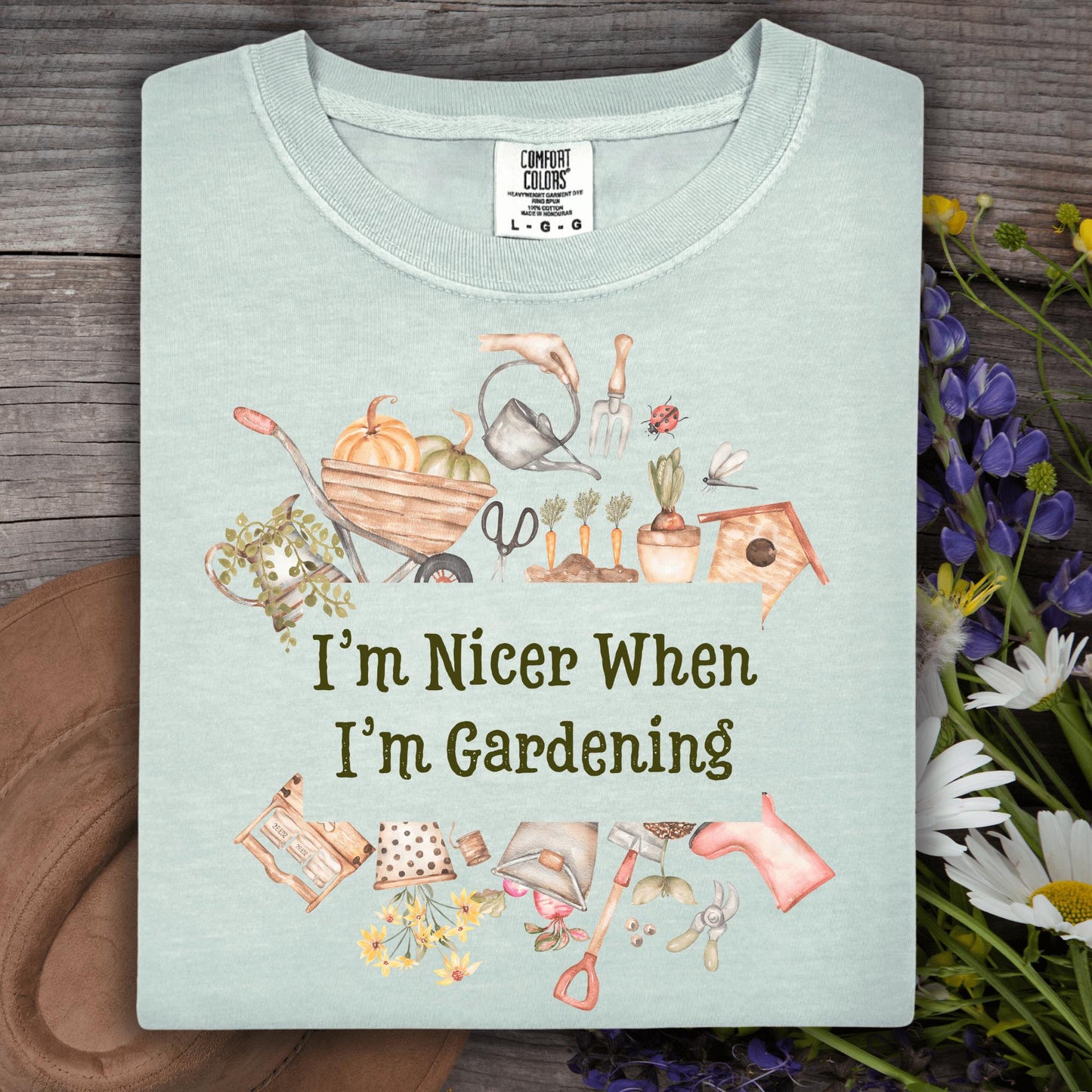 Wild Petal Threads T-Shirt S / bay I'm Nicer When I'm Gardening T-Shirt