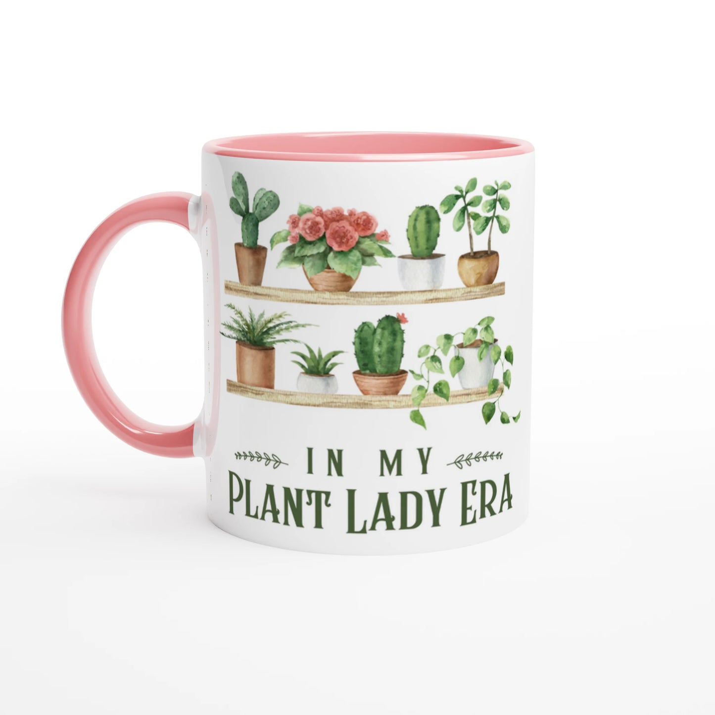 In My Plant Lady Era Mug – Colorful Mug with House Plant Design