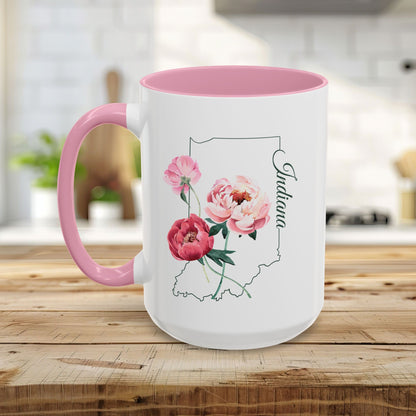 Indiana State Flower Mug - Peony (11/15oz)