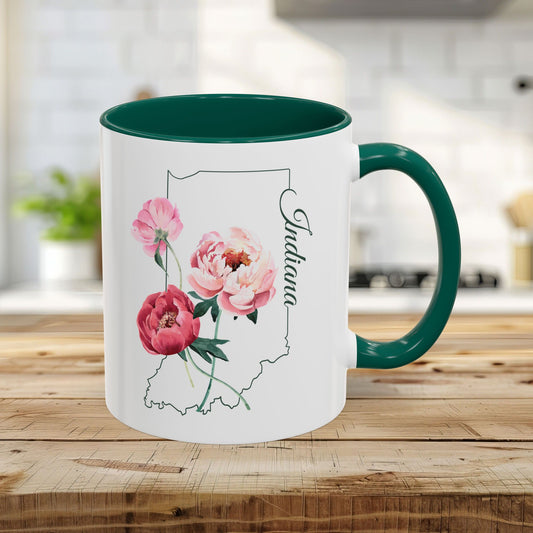 Indiana State Flower Mug - Peony (11/15oz)
