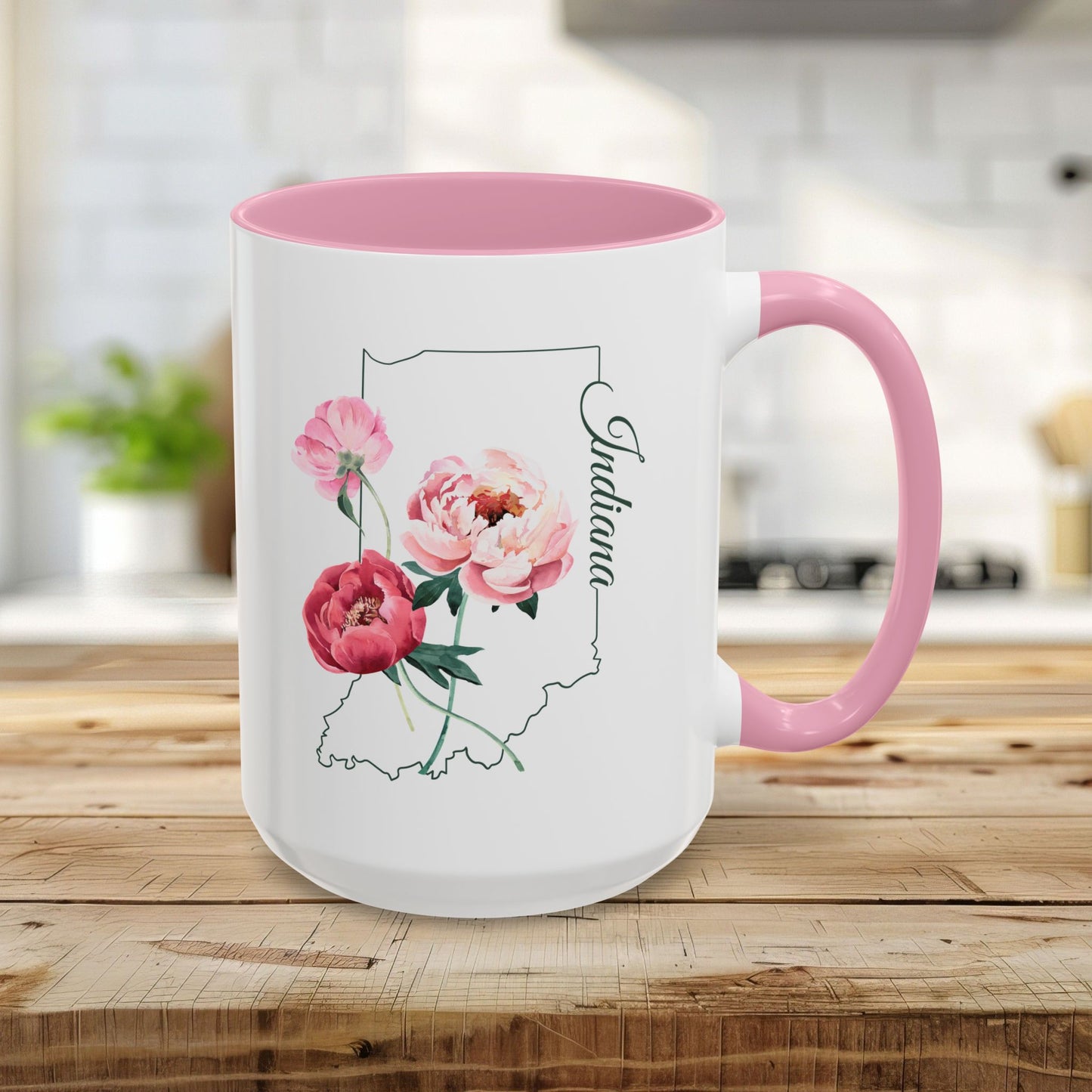 Indiana State Flower Mug - Peony (11/15oz)