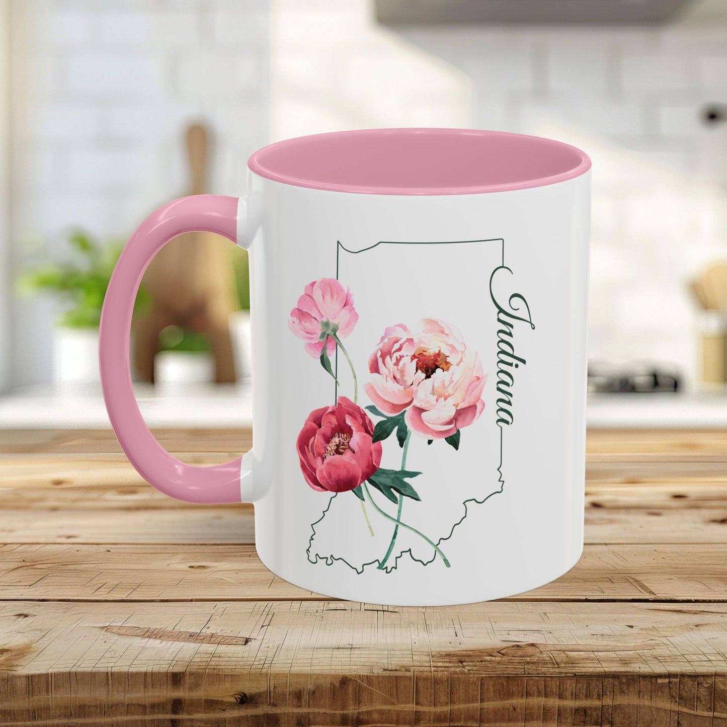 Indiana State Flower Mug - Peony (11/15oz)