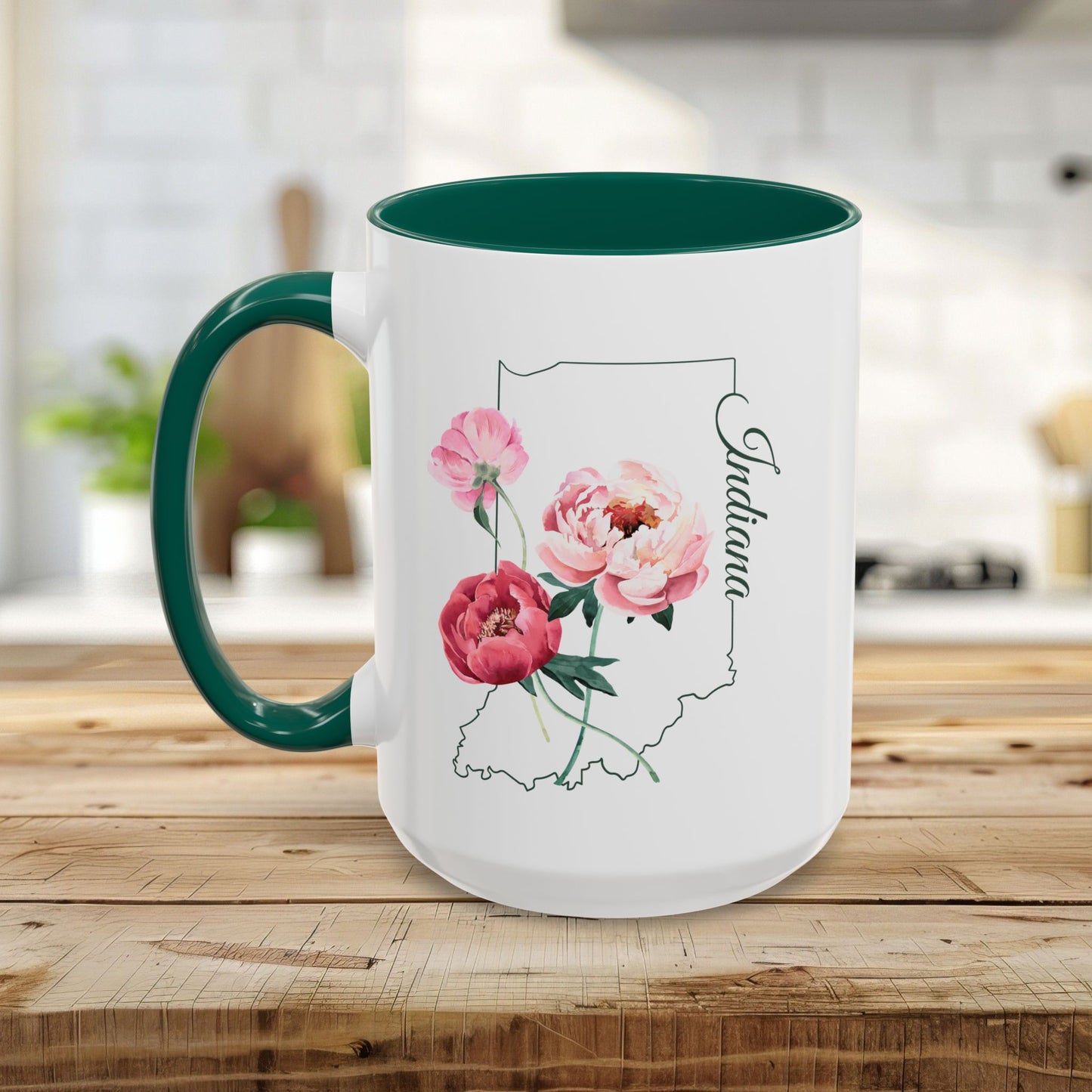 Indiana State Flower Mug - Peony (11/15oz)