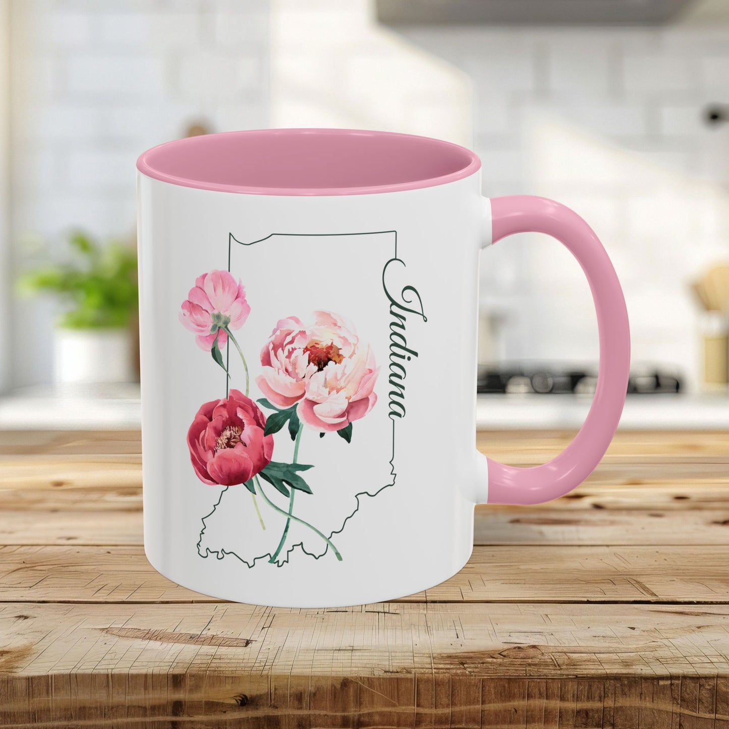 Indiana State Flower Mug - Peony (11/15oz)