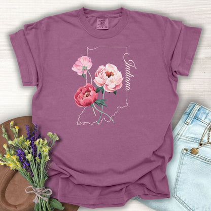 Indiana State Flower T-Shirt — Peony