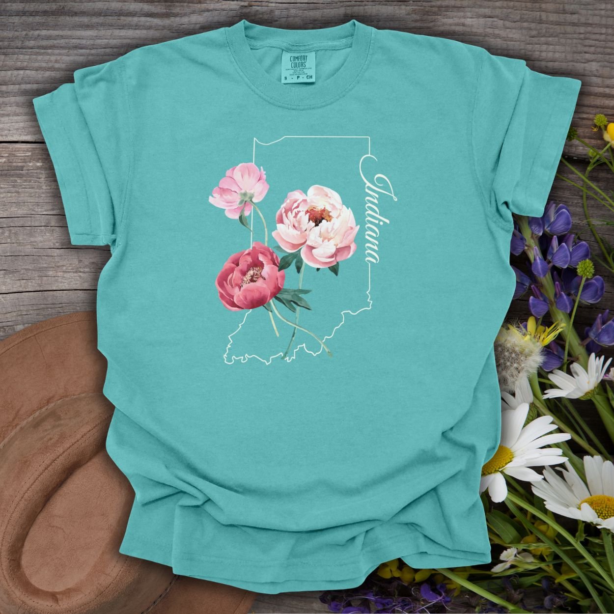 Indiana State Flower T-Shirt — Peony