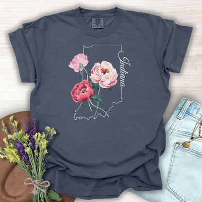 Indiana State Flower T-Shirt — Peony