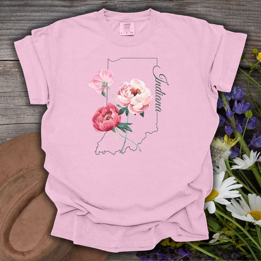 Indiana State Flower T-Shirt — Peony