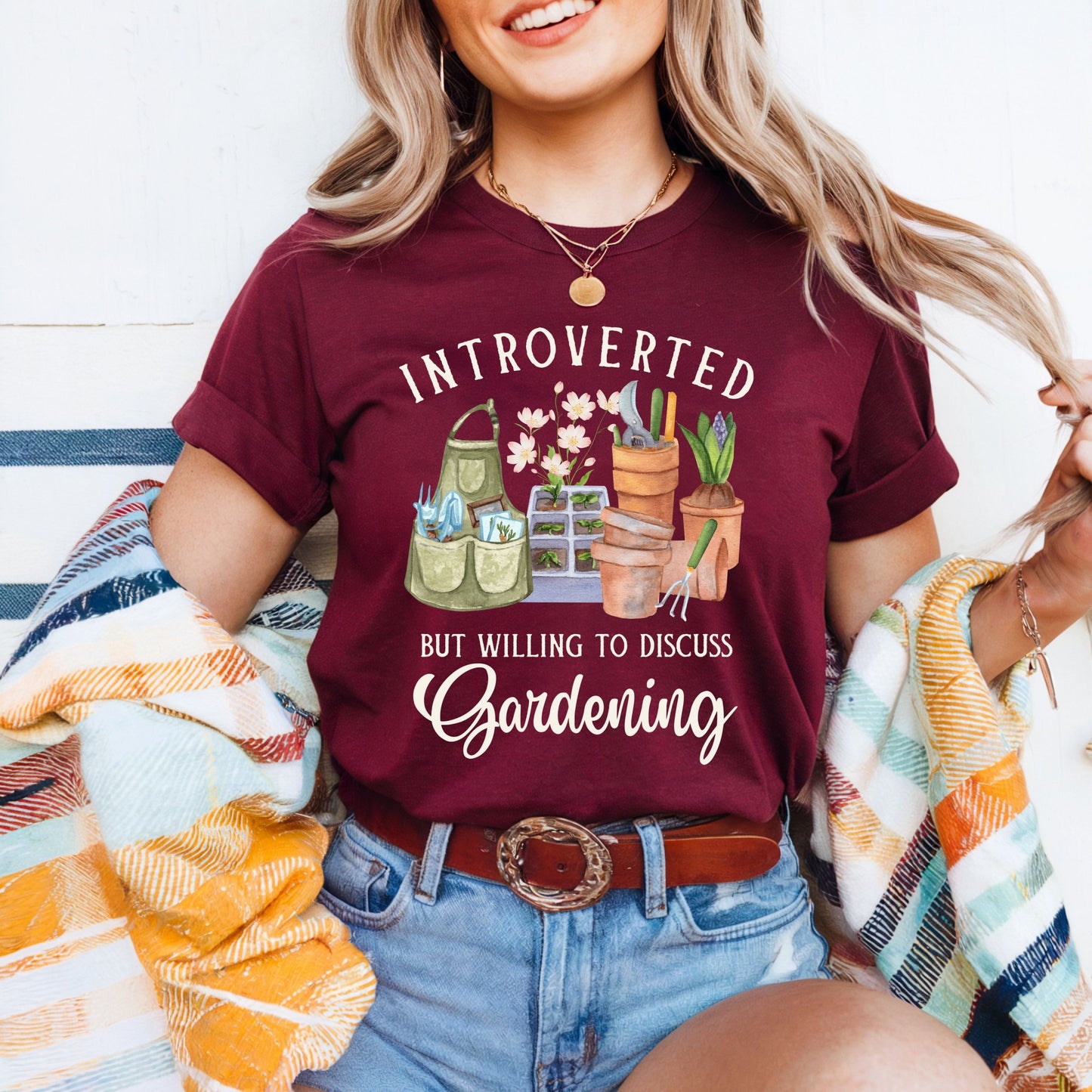 Introverted But Willing to Discuss Gardening T-Shirt