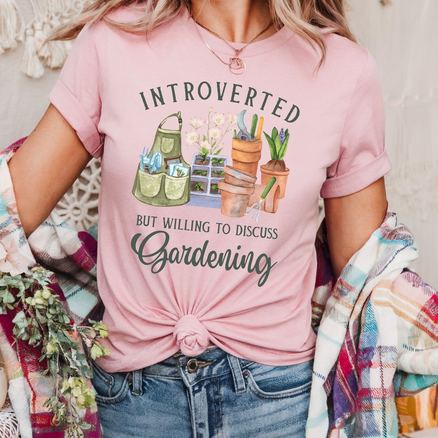 Introverted But Willing to Discuss Gardening T-Shirt