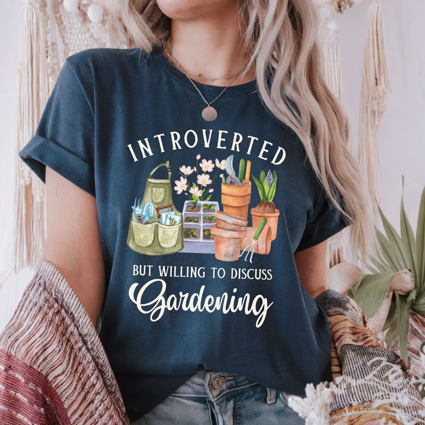 Introverted But Willing to Discuss Gardening T-Shirt