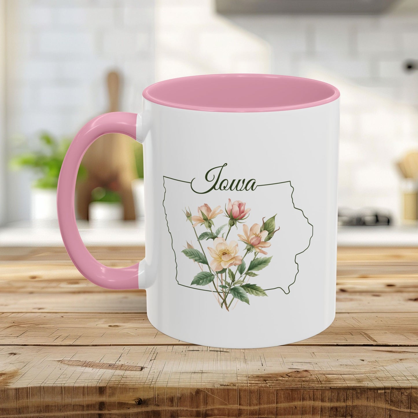 Iowa State Flower Mug (11/15oz) — Wild Prairie Rose