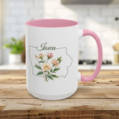 Iowa State Flower Mug (11/15oz) — Wild Prairie Rose