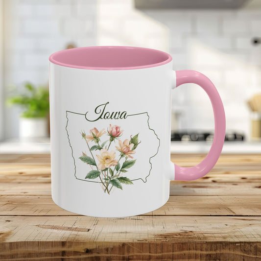 Iowa State Flower Mug (11/15oz) — Wild Prairie Rose