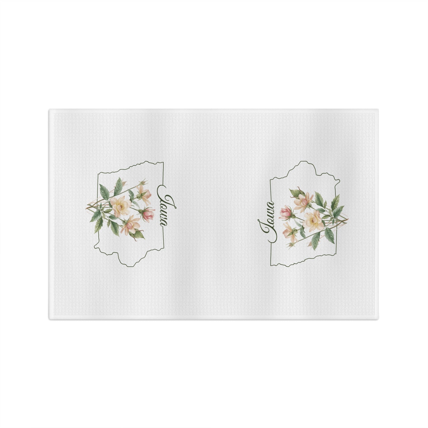 Iowa State Flower Tea Towel - Wild Prairie Rose