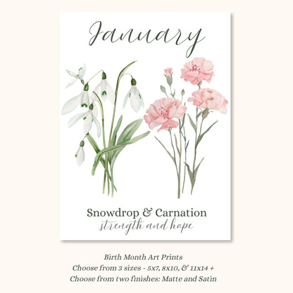January Birth Month Flower Gift Set