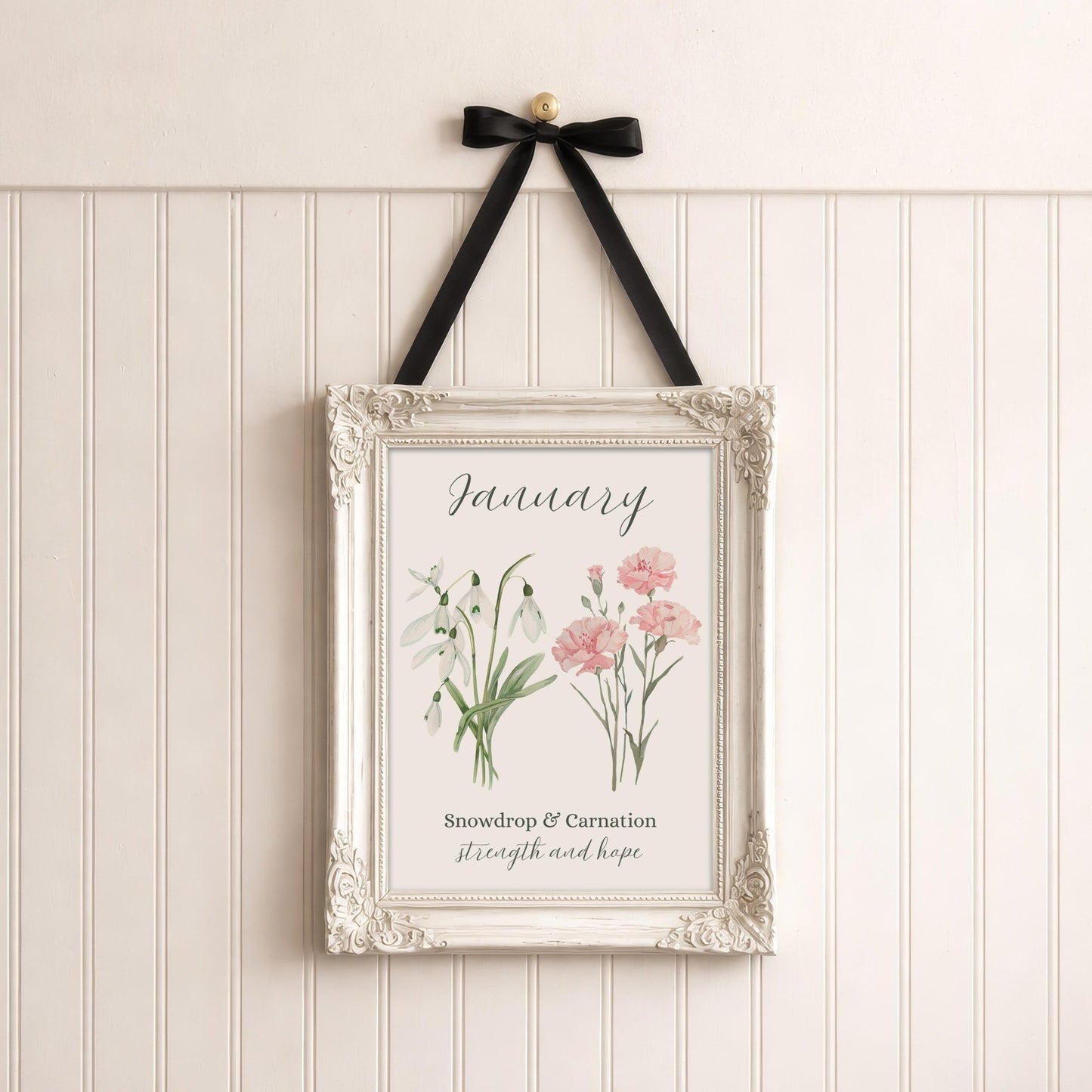 January Birth Month Flower Gift Set