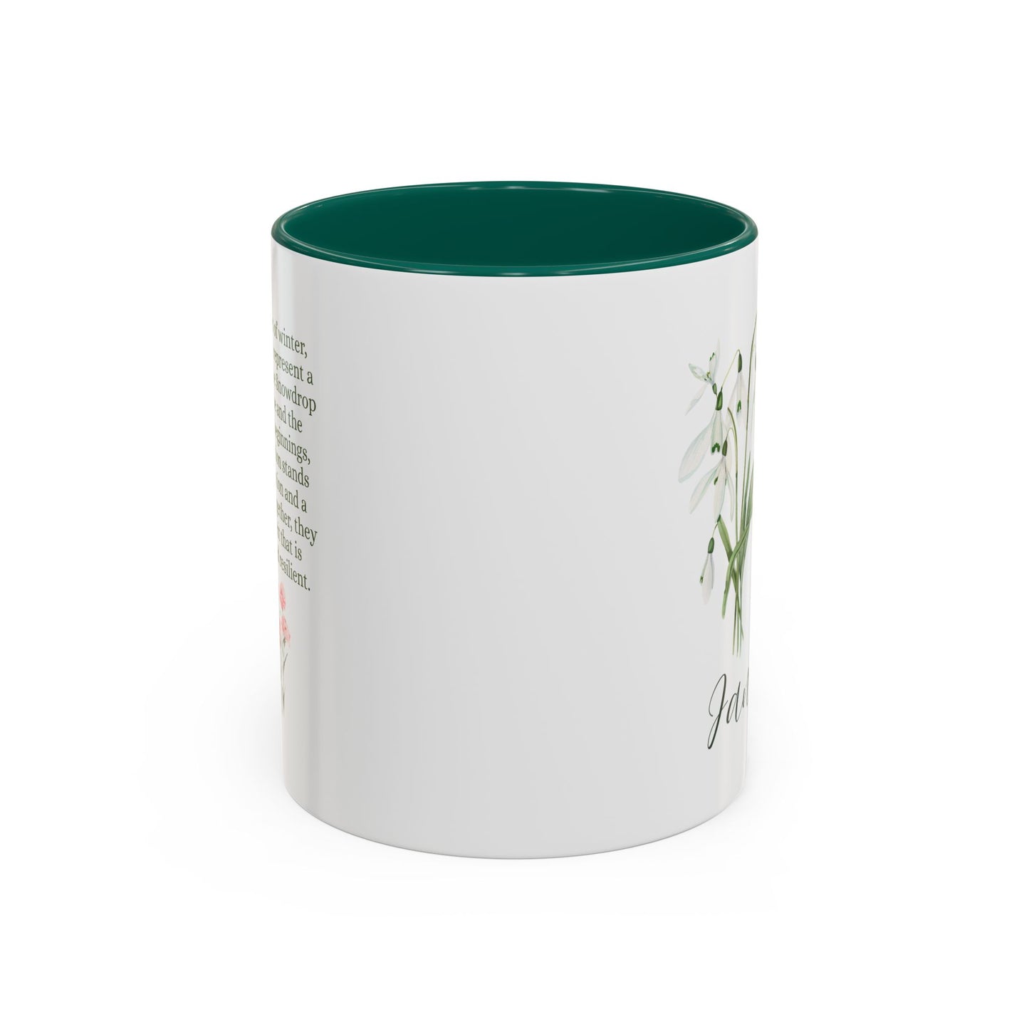 January Birth Month Flower Mug
