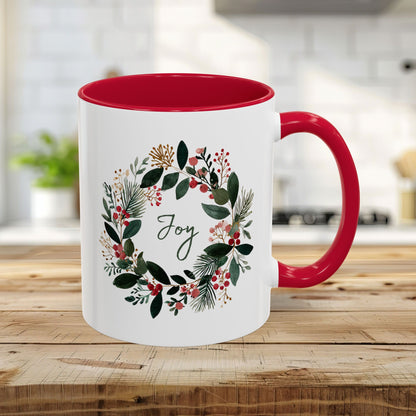 Joy Christmas Wreath Mug (11/15 oz)