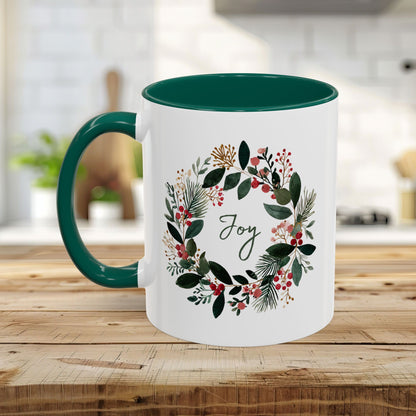 Joy Christmas Wreath Mug (11/15 oz)