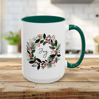 Joy Christmas Wreath Mug (11/15 oz)