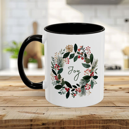 Joy Christmas Wreath Mug (11/15 oz)