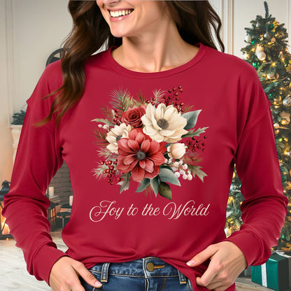 Joy to the World Bouquet Long Sleeve Tee