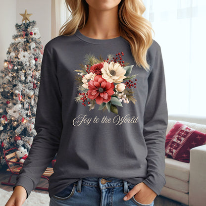 Joy to the World Bouquet Long Sleeve Tee