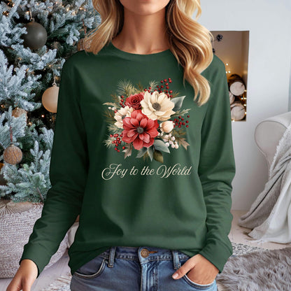 Joy to the World Bouquet Long Sleeve Tee