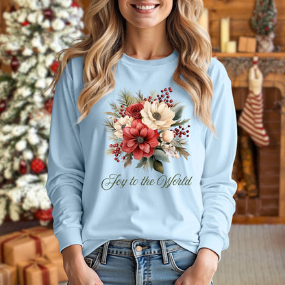 Joy to the World Bouquet Long Sleeve Tee