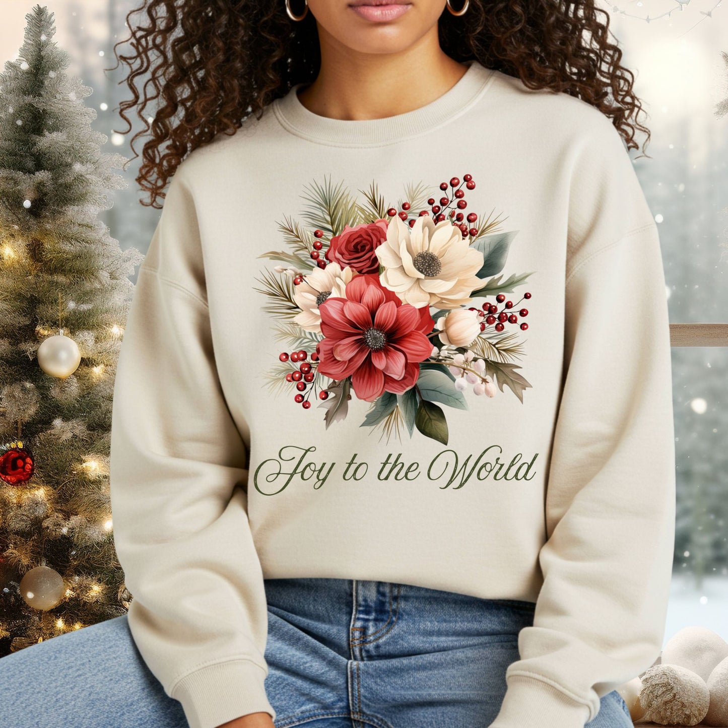 Joy to the World Bouquet Sweatshirt