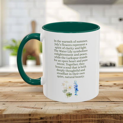 July Birth Month Flower Mug