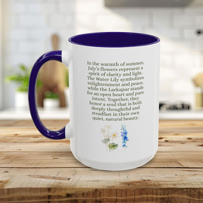 July Birth Month Flower Mug