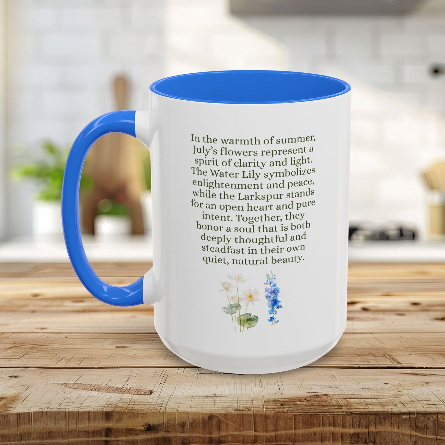 July Birth Month Flower Mug