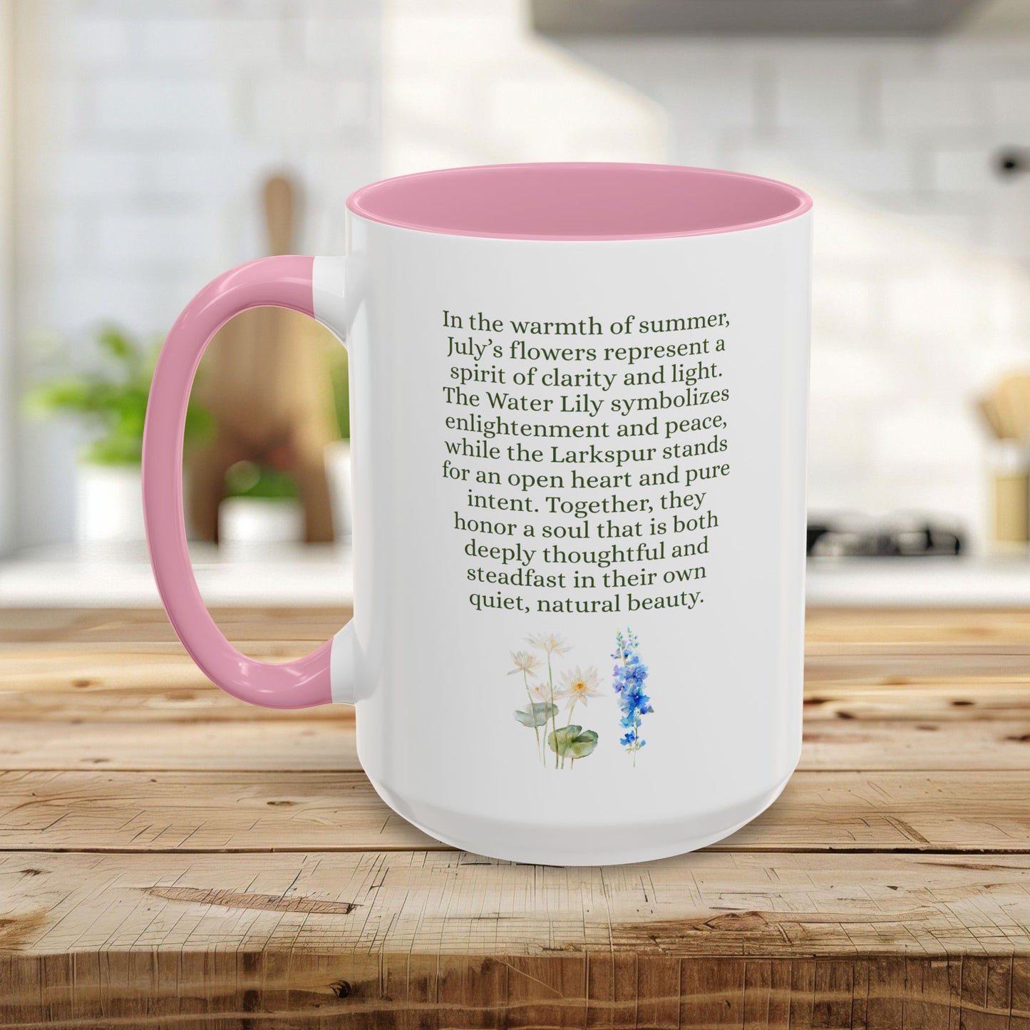 July Birth Month Flower Mug