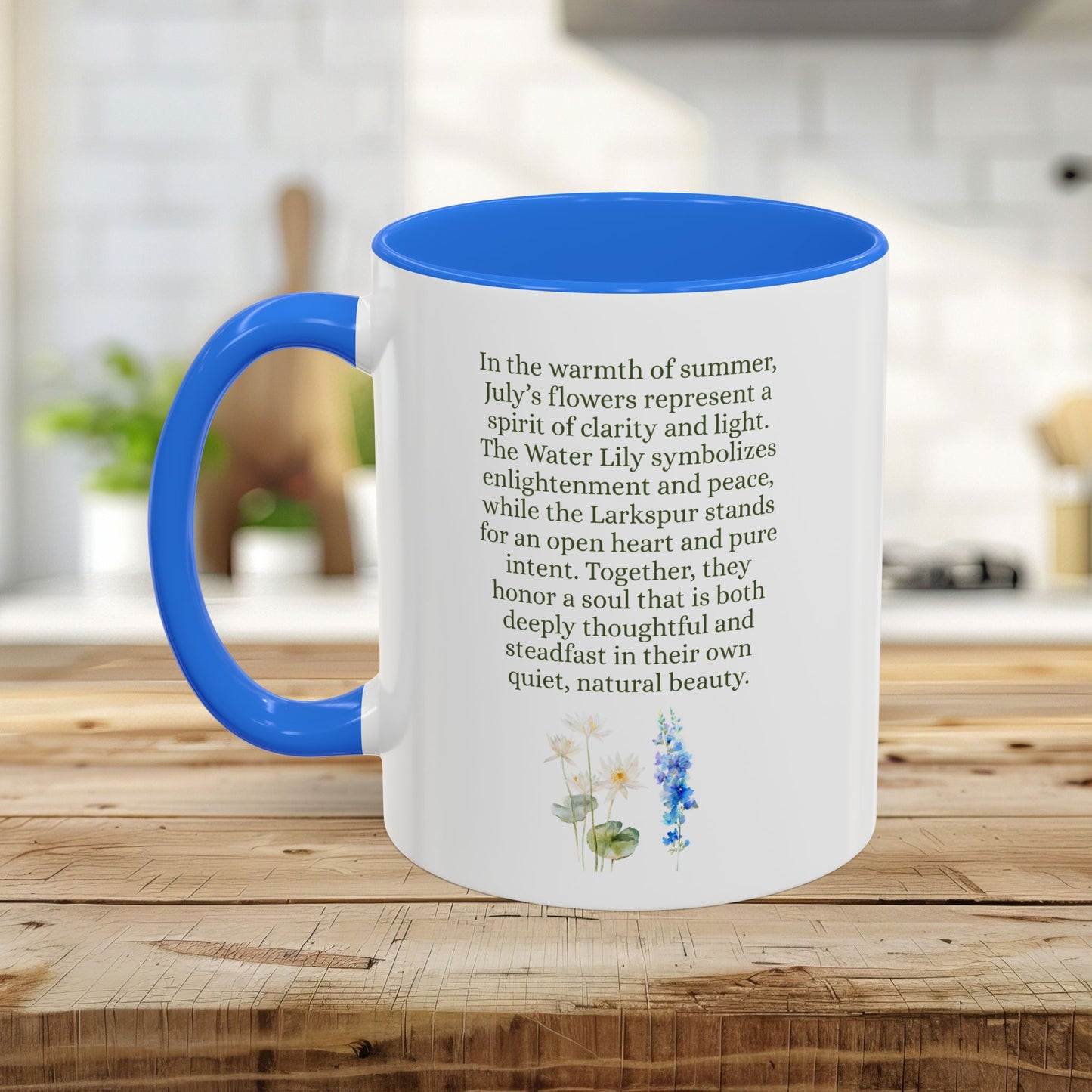 July Birth Month Flower Mug