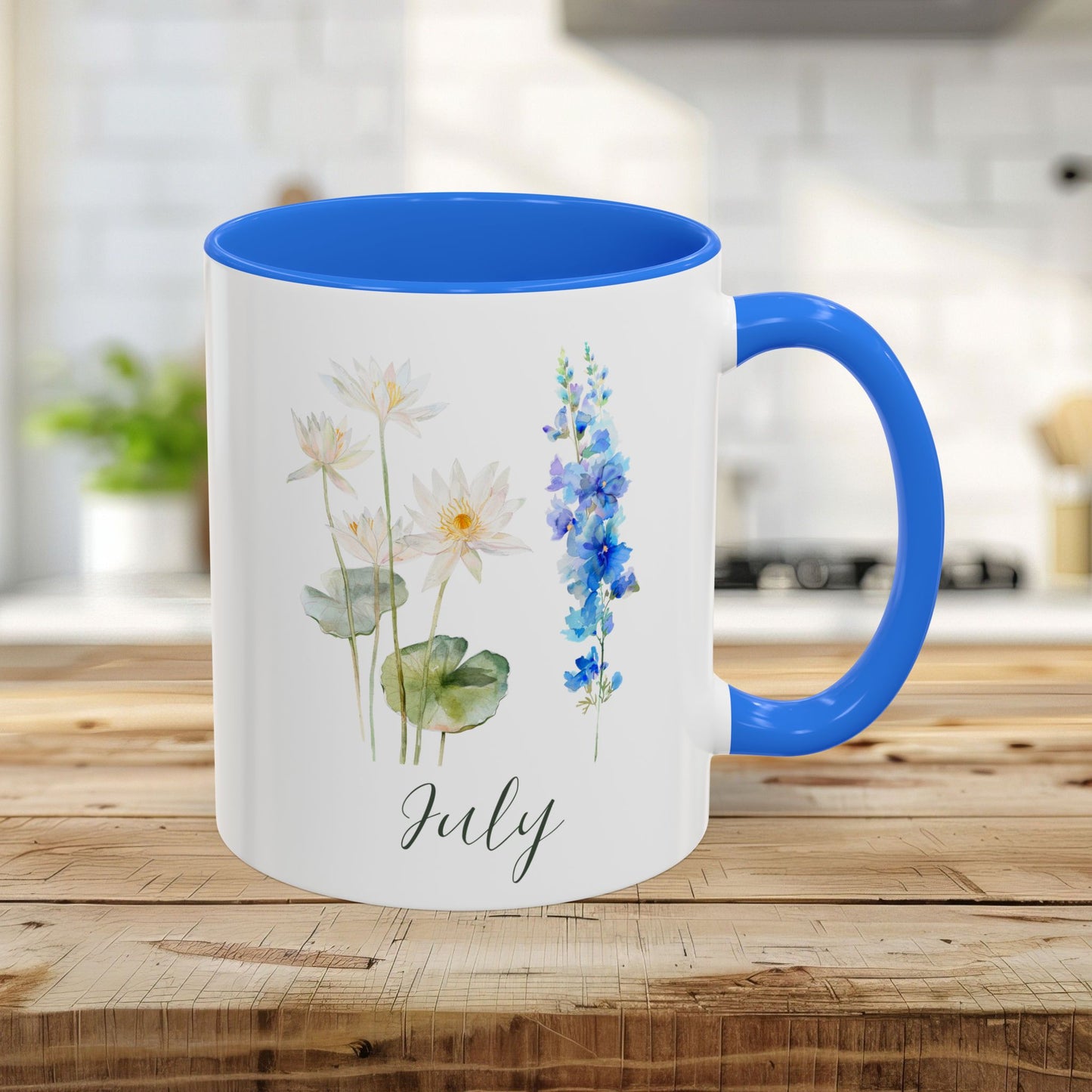July Birth Month Flower Mug