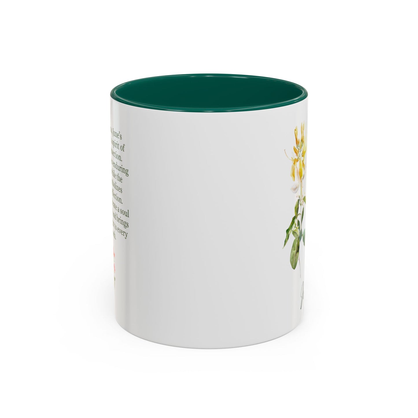 June Birth Month Flower 11 & 15 oz. Mug — Honeysuckle & Rose
